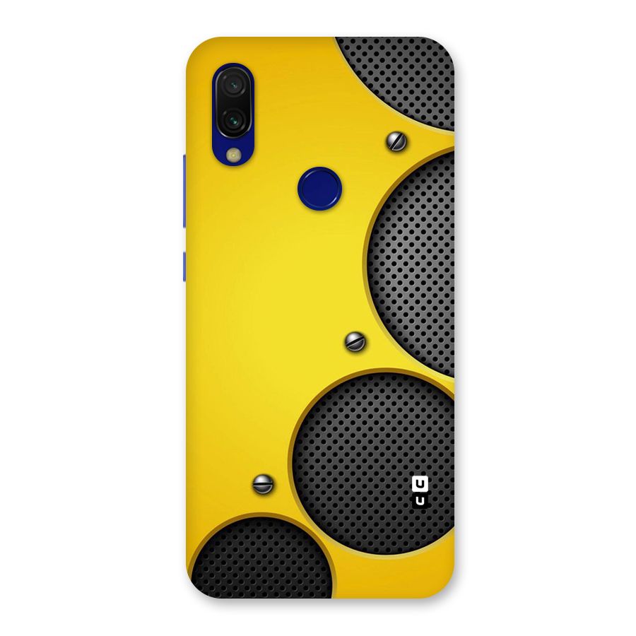 Black Net Yellow Back Case for Redmi 7