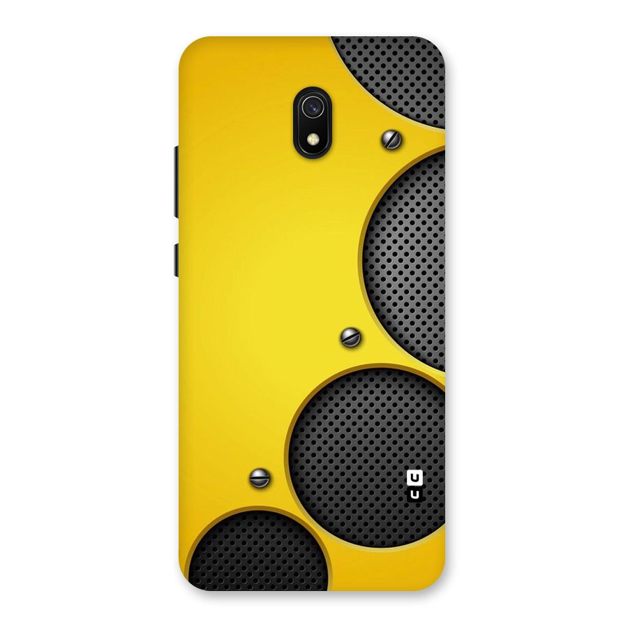 Black Net Yellow Back Case for Redmi 8A