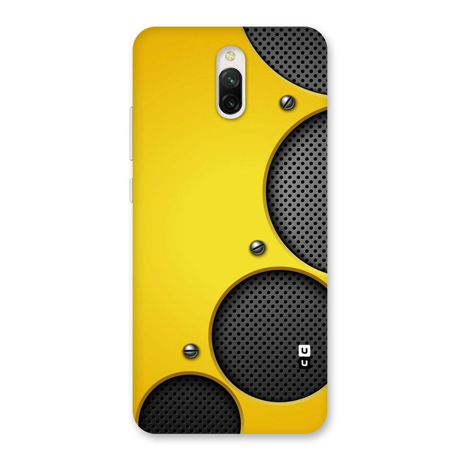 Black Net Yellow Back Case for Redmi 8A Dual