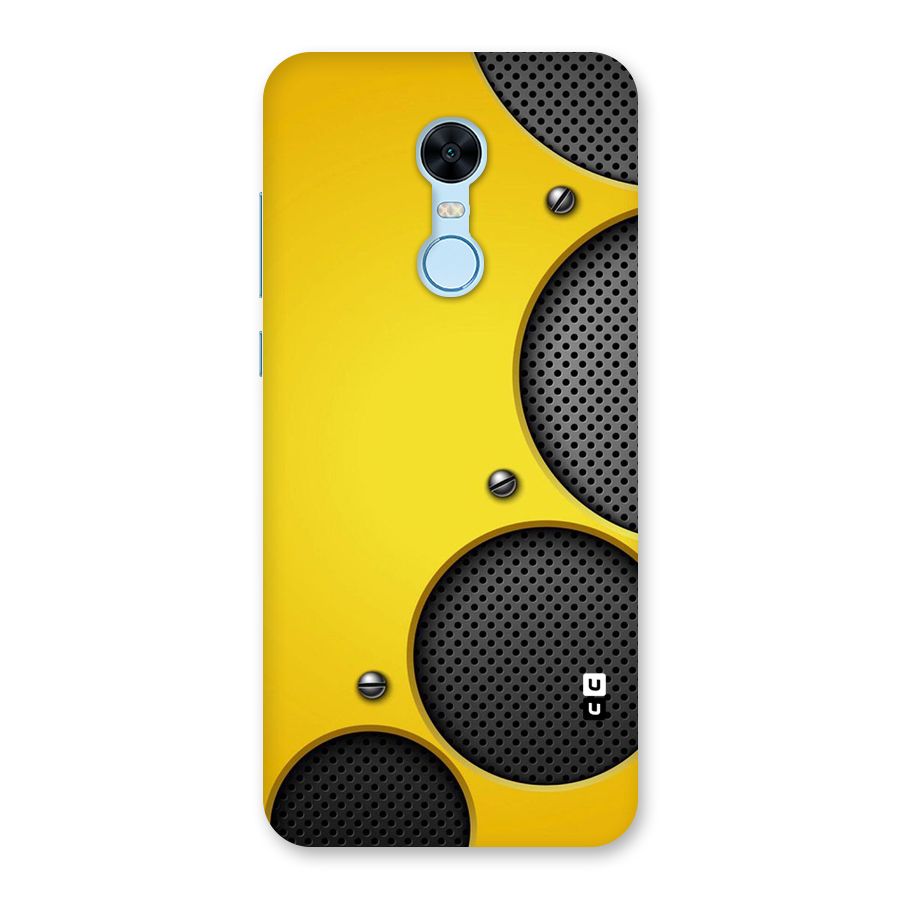 Black Net Yellow Back Case for Redmi Note 5