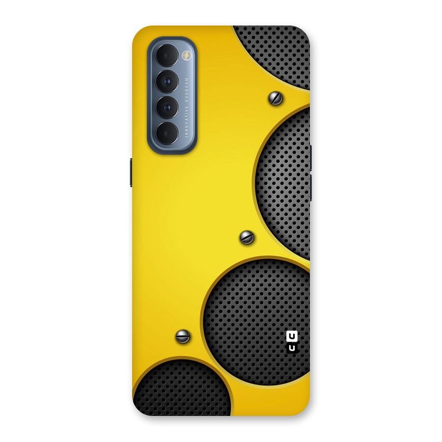 Black Net Yellow Back Case for Reno4 Pro