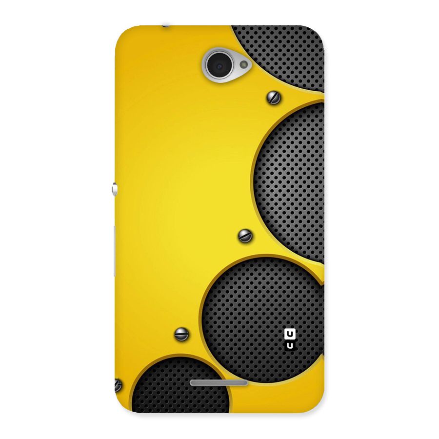 Black Net Yellow Back Case for Sony Xperia E4