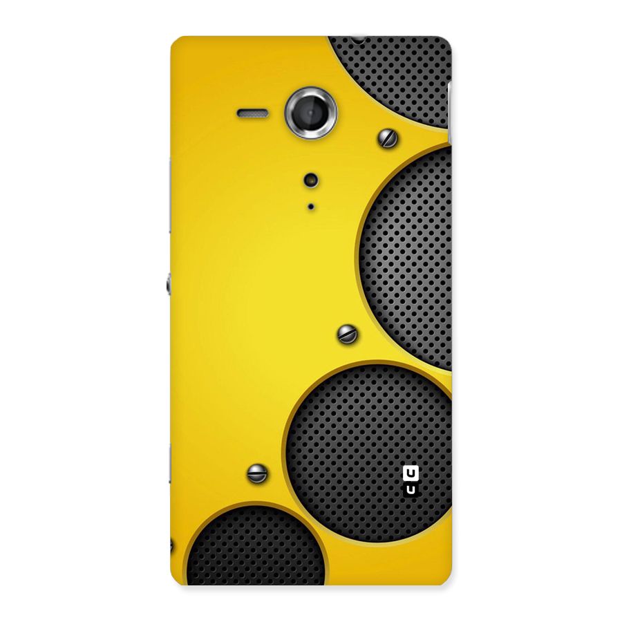 Black Net Yellow Back Case for Sony Xperia SP