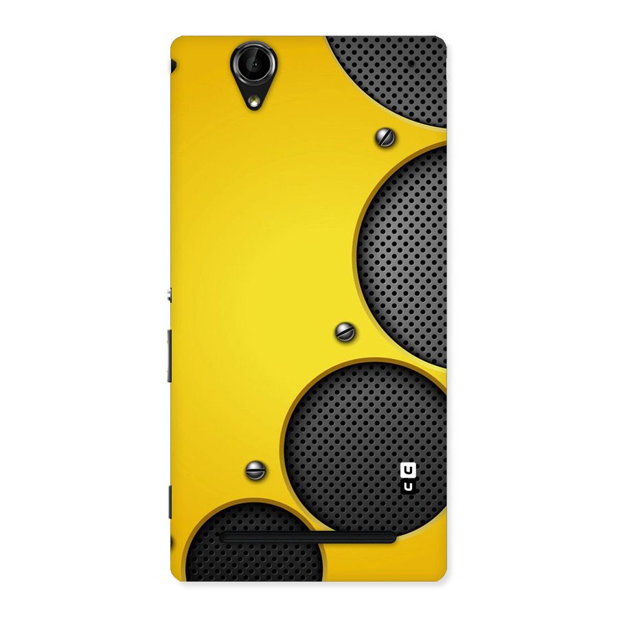 Black Net Yellow Back Case for Sony Xperia T2