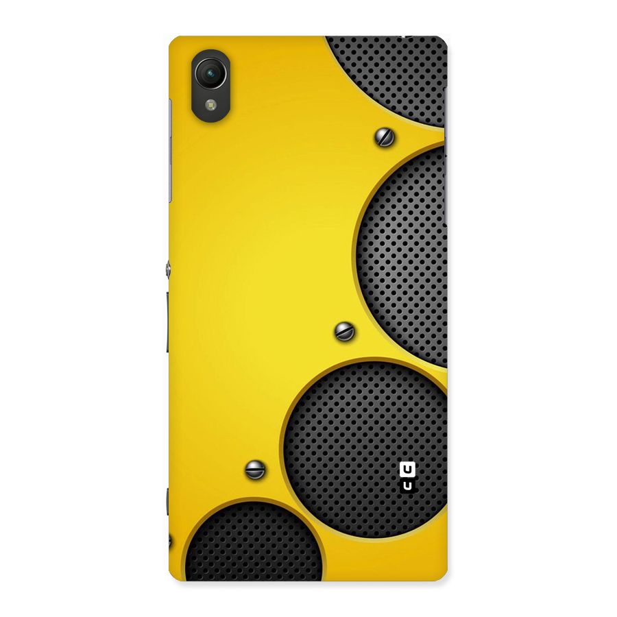 Black Net Yellow Back Case for Sony Xperia Z1