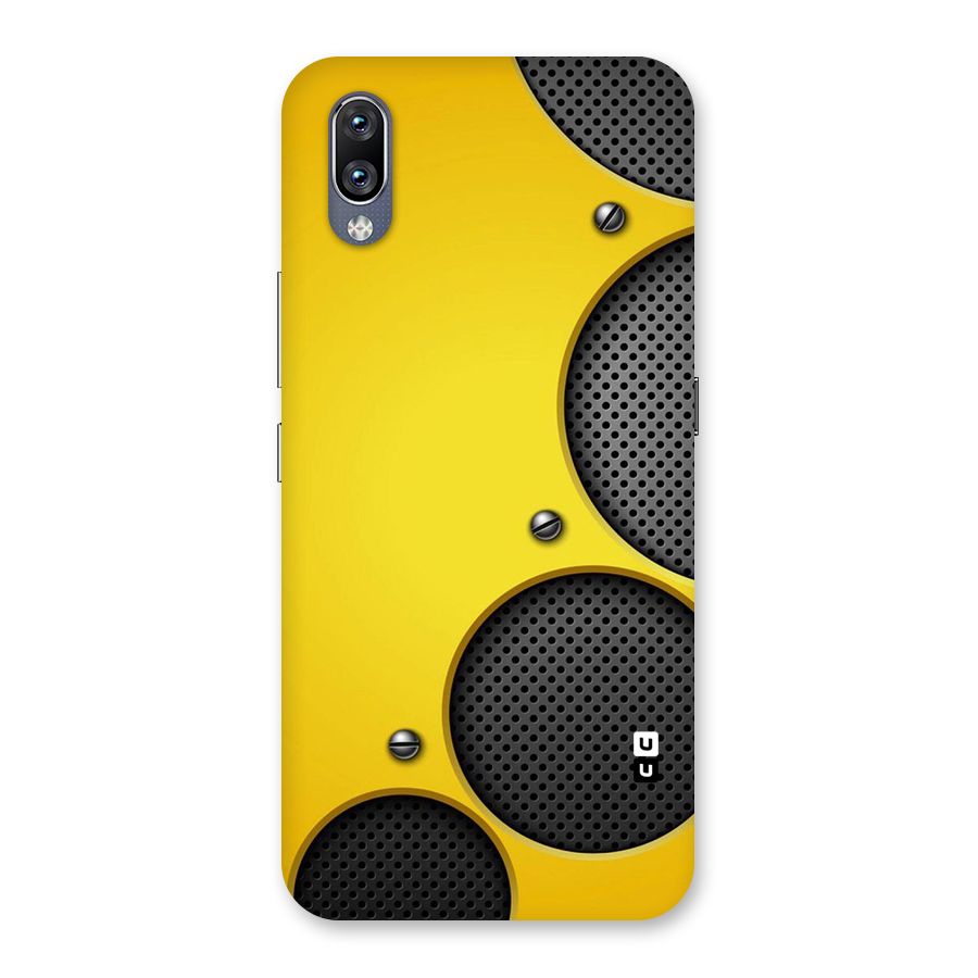 Black Net Yellow Back Case for Vivo NEX