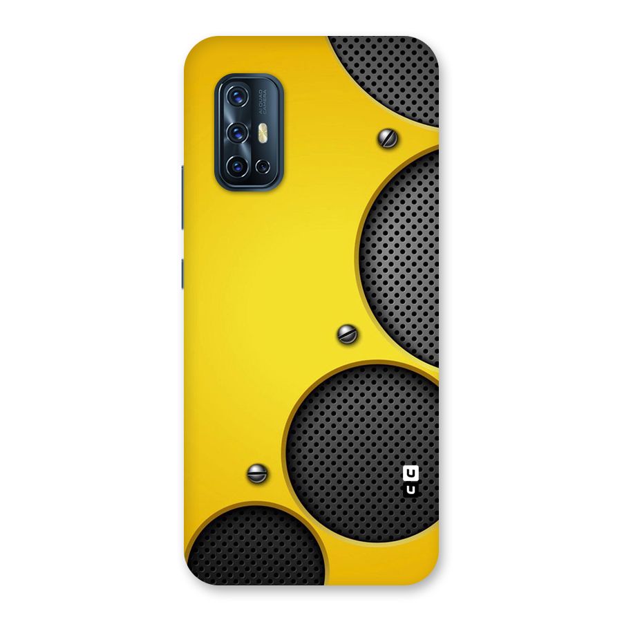 Black Net Yellow Back Case for Vivo V17