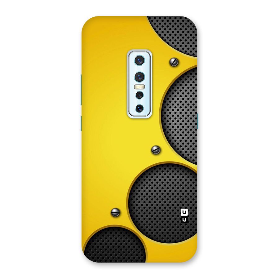 Black Net Yellow Back Case for Vivo V17 Pro