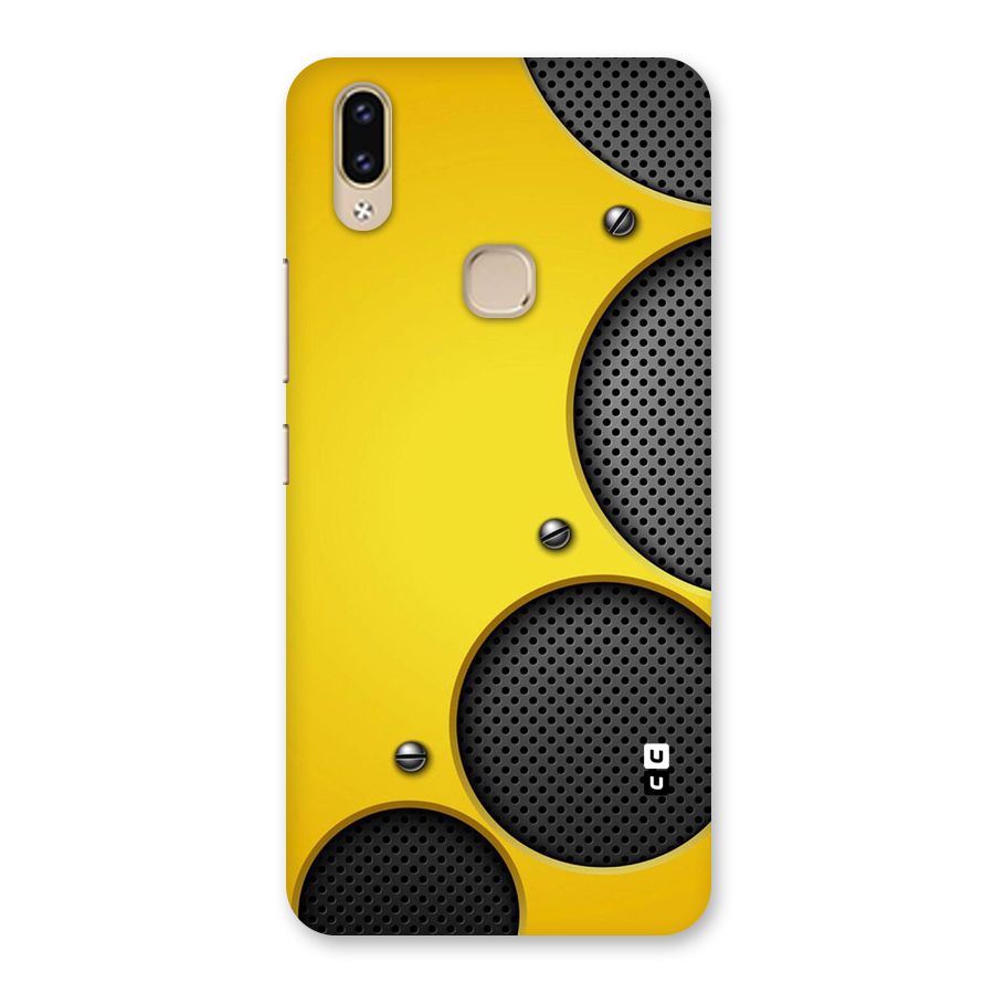 Black Net Yellow Back Case for Vivo V9 Youth