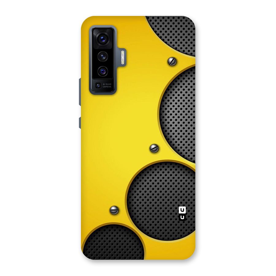 Black Net Yellow Back Case for Vivo X50