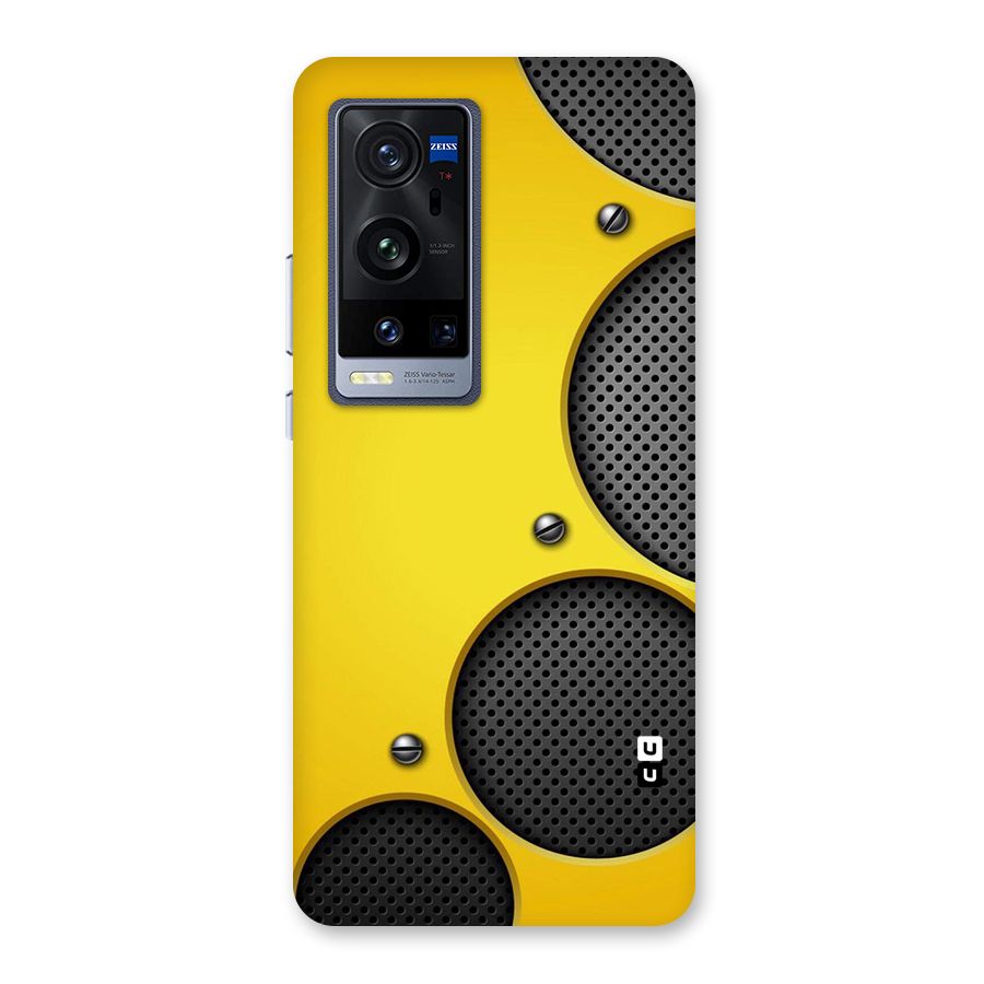 Black Net Yellow Back Case for Vivo X60 Pro Plus