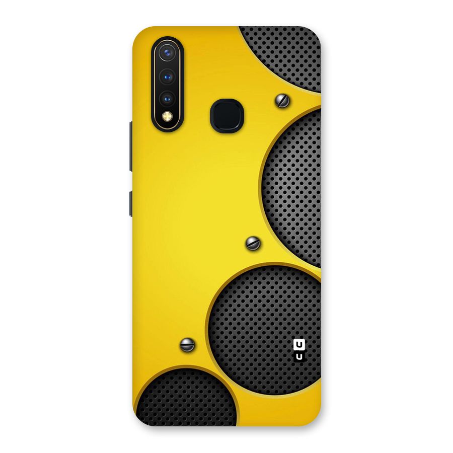 Black Net Yellow Back Case for Vivo Y19