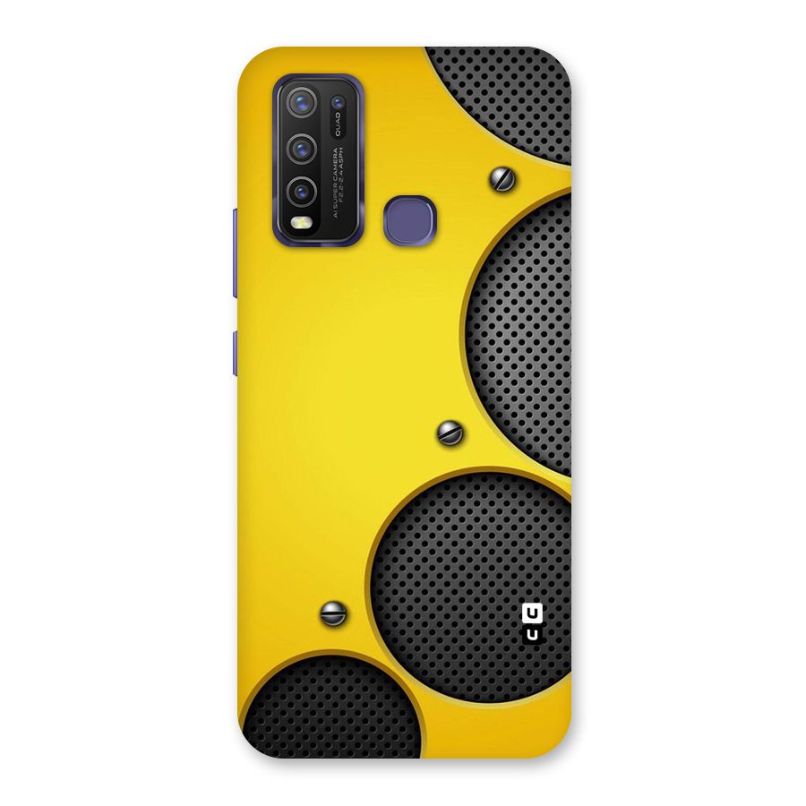 Black Net Yellow Back Case for Vivo Y50