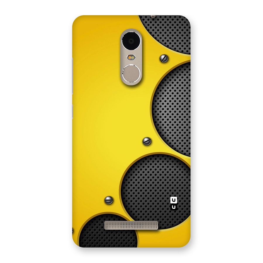 Black Net Yellow Back Case for Xiaomi Redmi Note 3