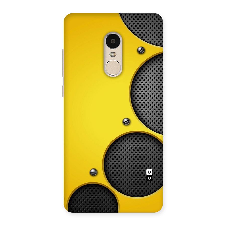 Black Net Yellow Back Case for Xiaomi Redmi Note 4