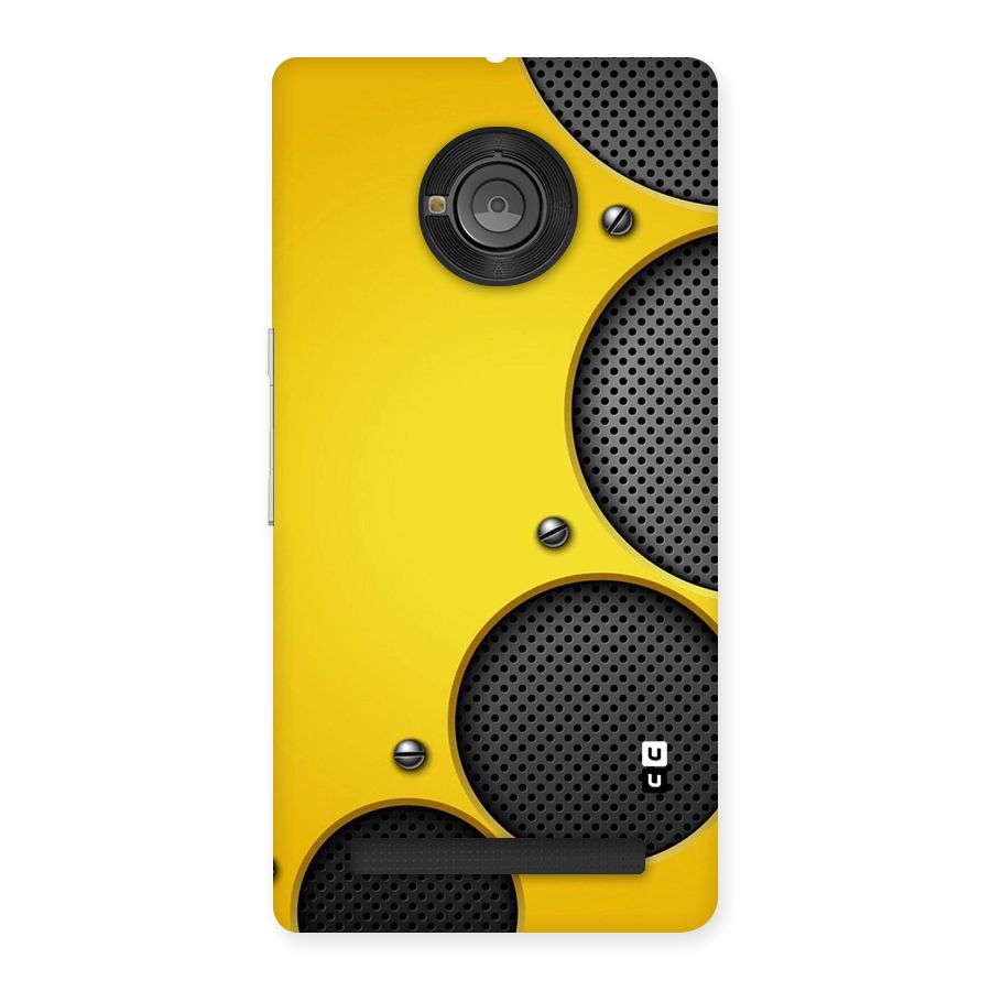 Black Net Yellow Back Case for Yu Yunique
