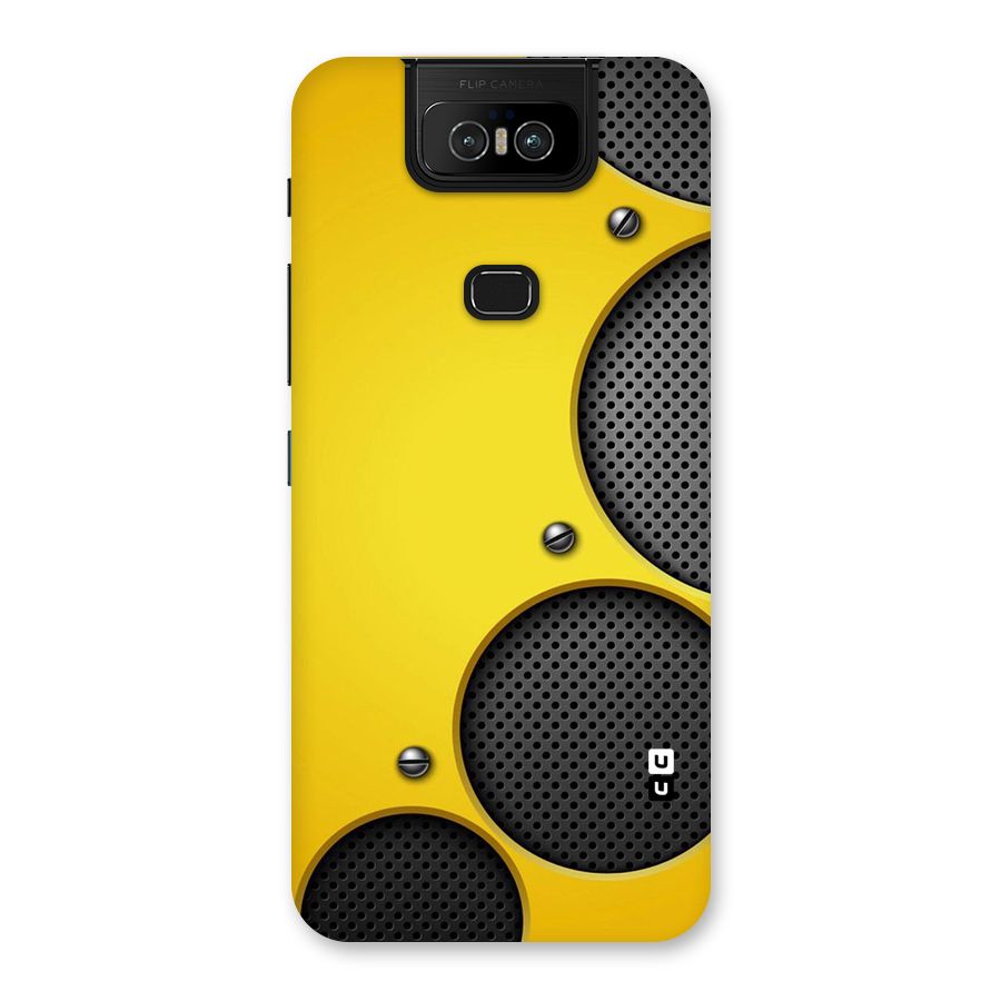 Black Net Yellow Back Case for Zenfone 6z