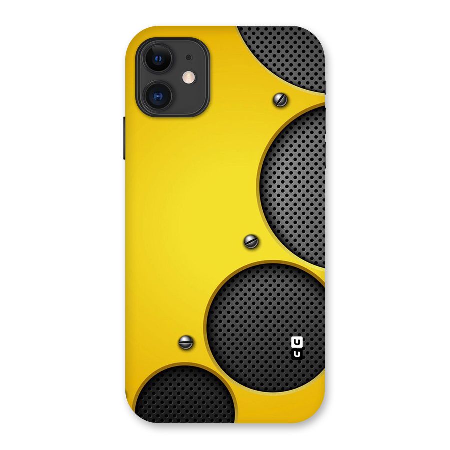 Black Net Yellow Back Case for iPhone 11