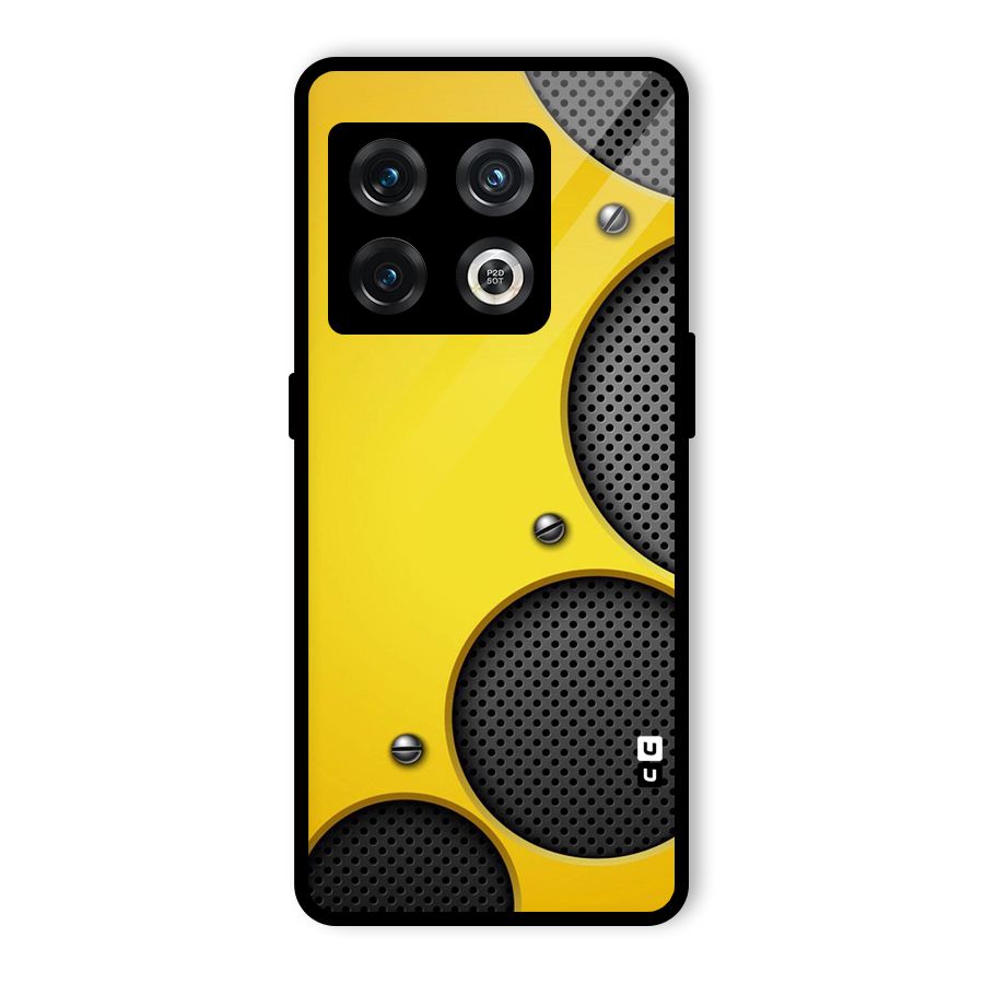 Black Net Yellow Glass Back Case for OnePlus 10 Pro 5G