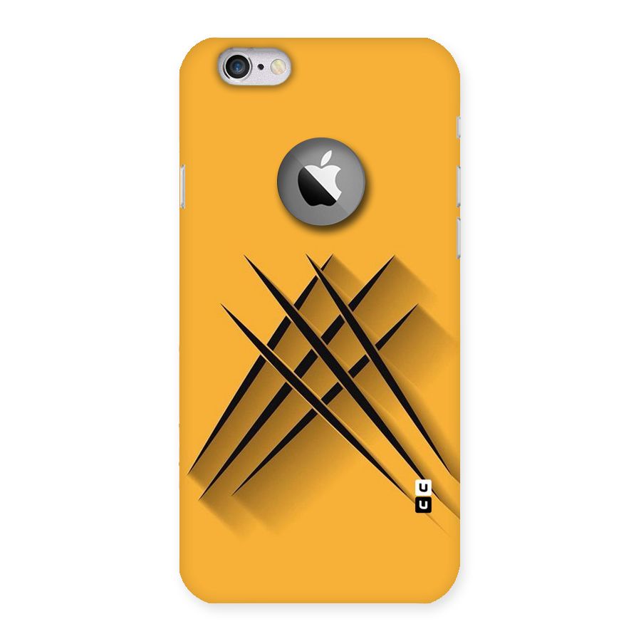 Black Paws Back Case for iPhone 6 Logo Cut