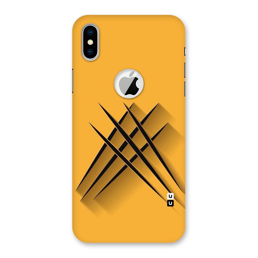 Black Paws Back Case for iPhone XS Logo Cut