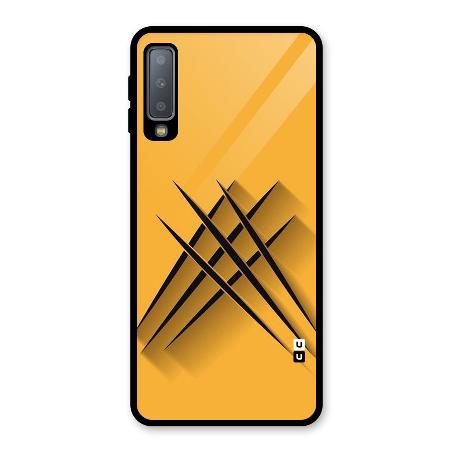 Black Paws Glass Back Case for Galaxy A7 (2018)