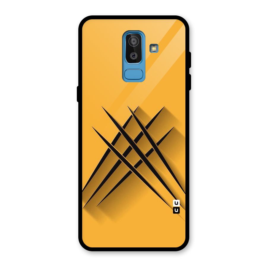 Black Paws Glass Back Case for Galaxy J8