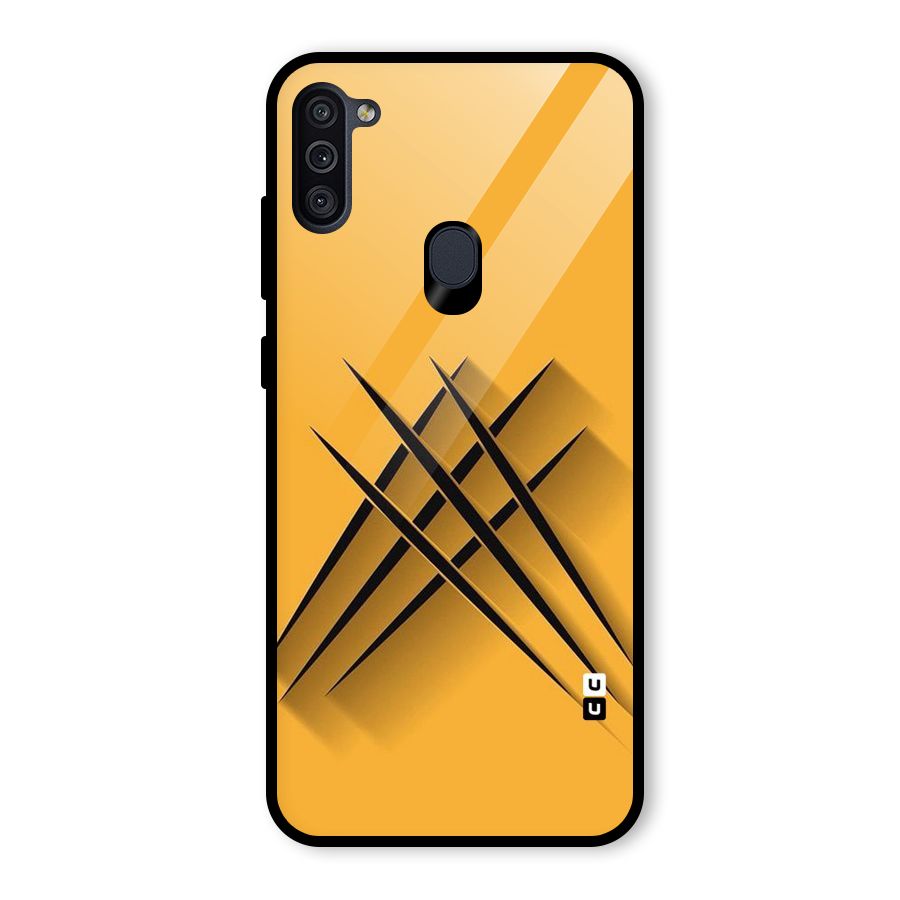 Black Paws Glass Back Case for Galaxy M11