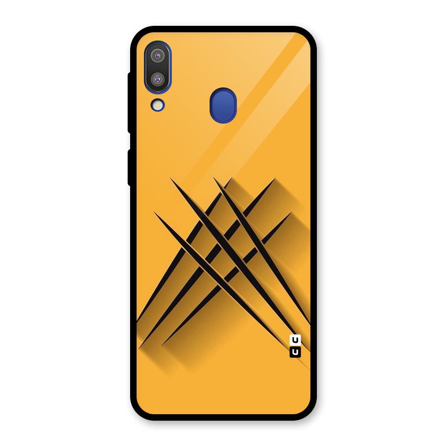 Black Paws Glass Back Case for Galaxy M20