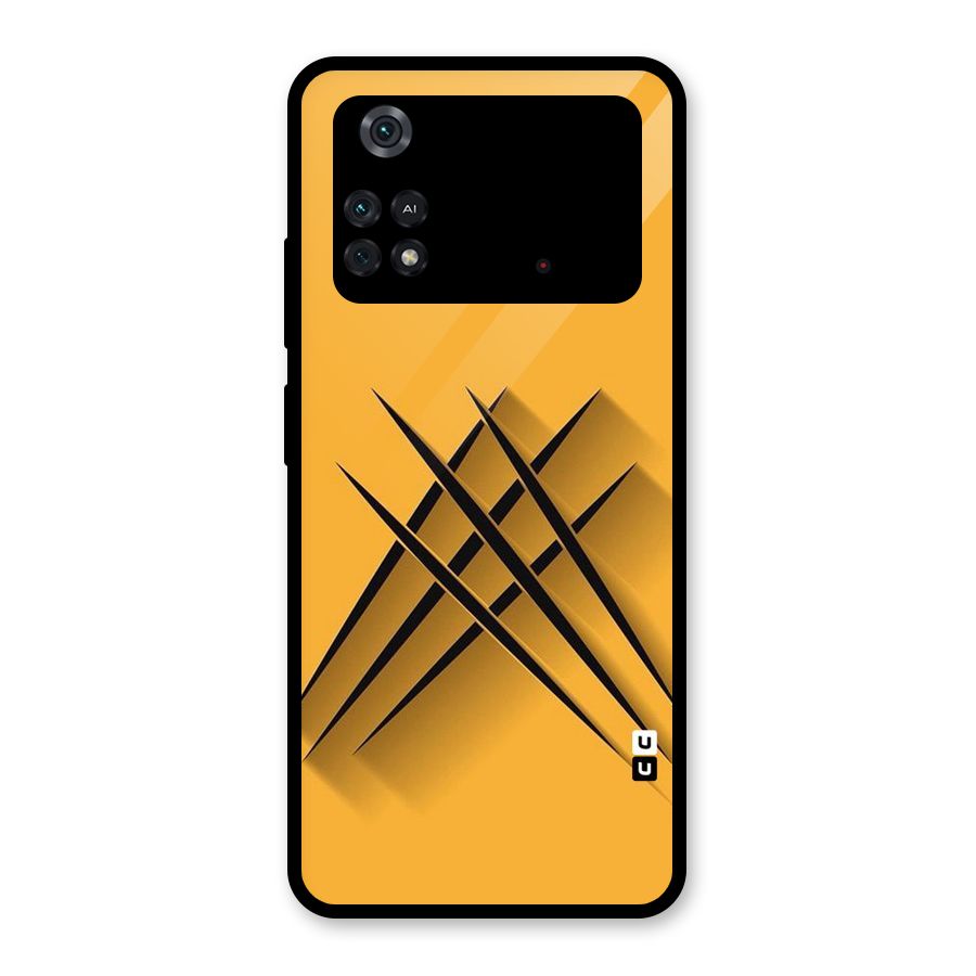 Black Paws Glass Back Case for Poco M4 Pro 4G