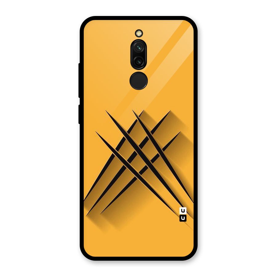Black Paws Glass Back Case for Redmi 8