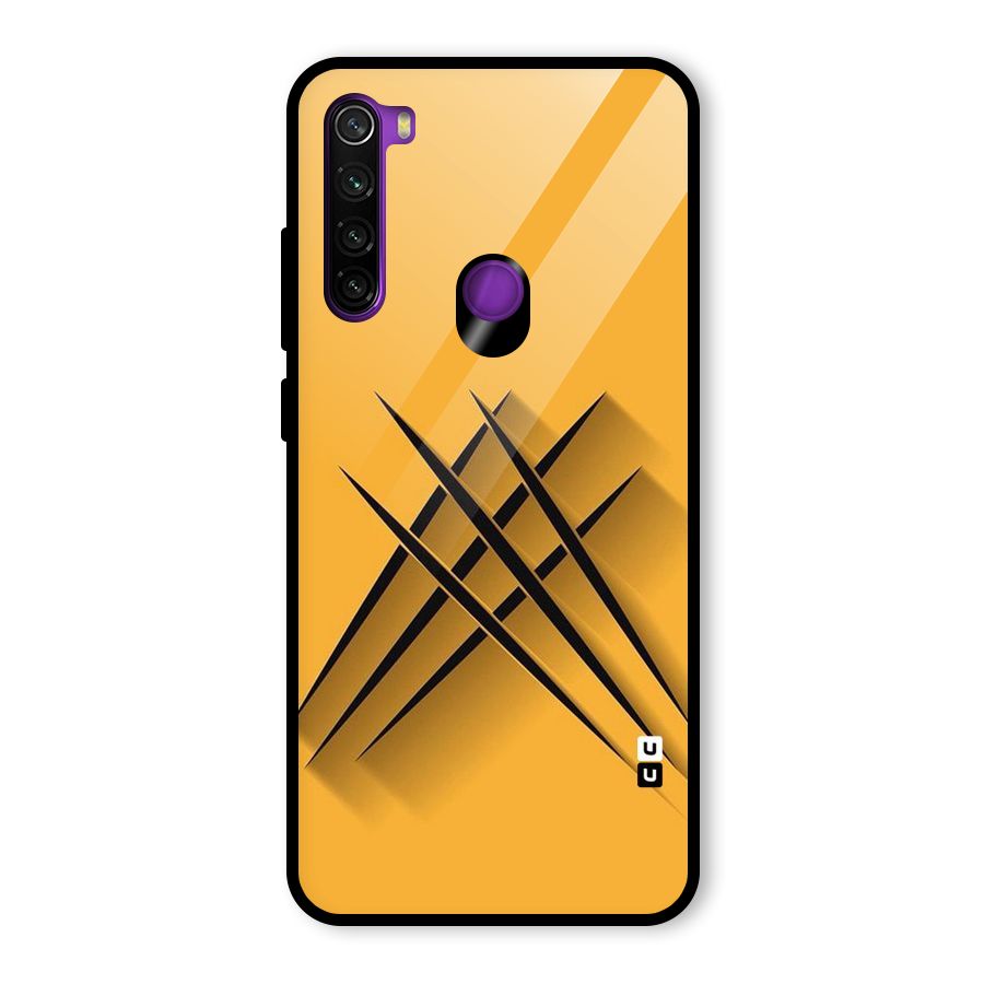 Black Paws Glass Back Case for Redmi Note 8