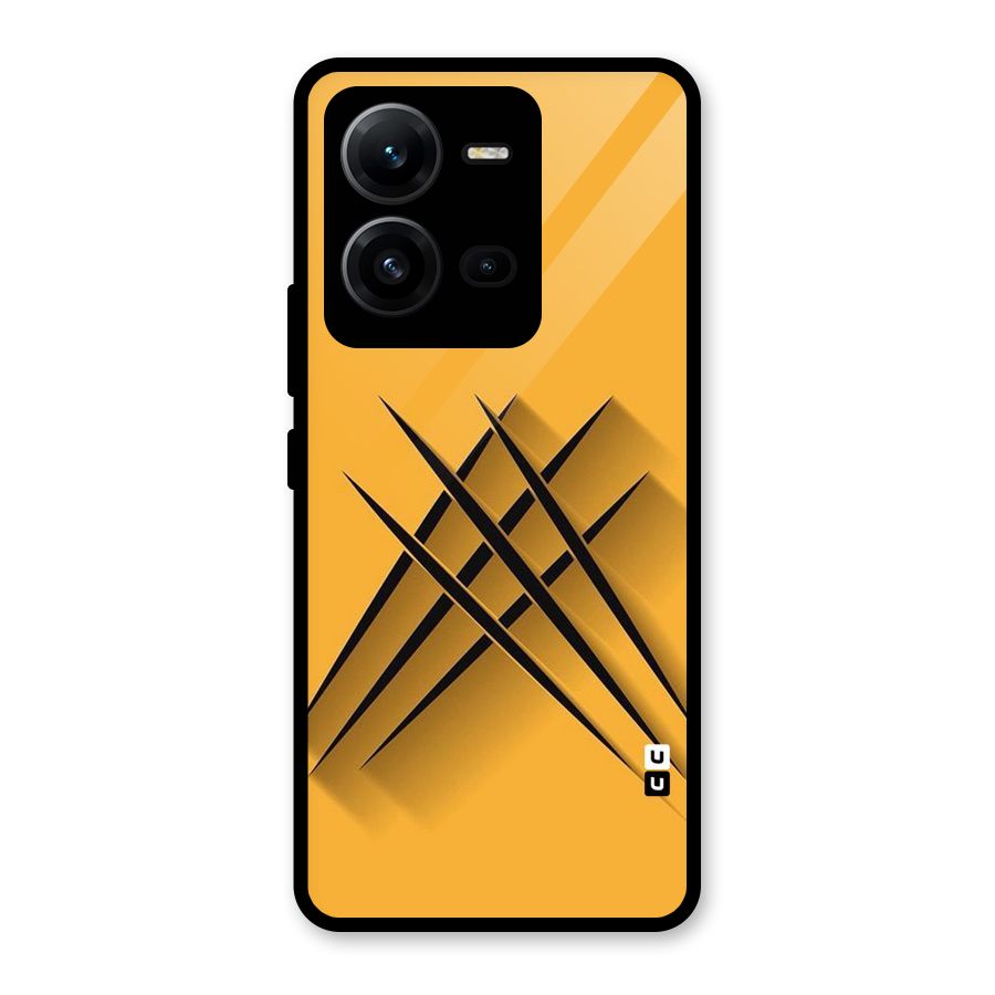 Black Paws Glass Back Case for Vivo V25