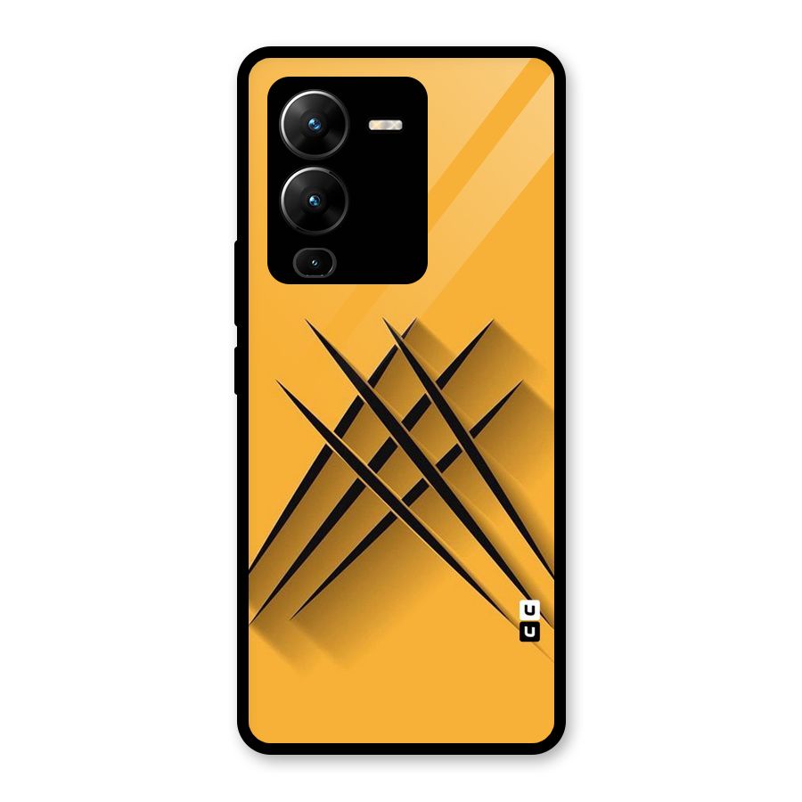 Black Paws Glass Back Case for Vivo V25 Pro