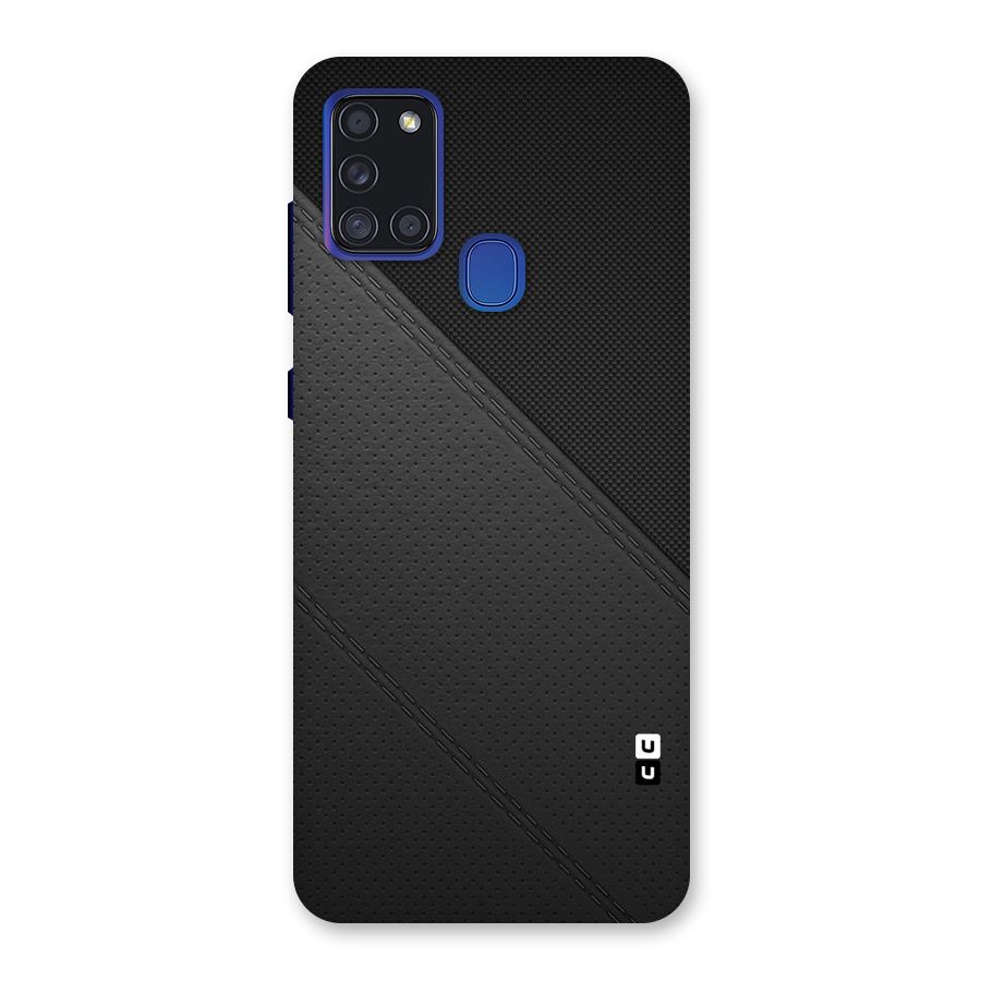 Black Polka Stripe Back Case for Galaxy A21s