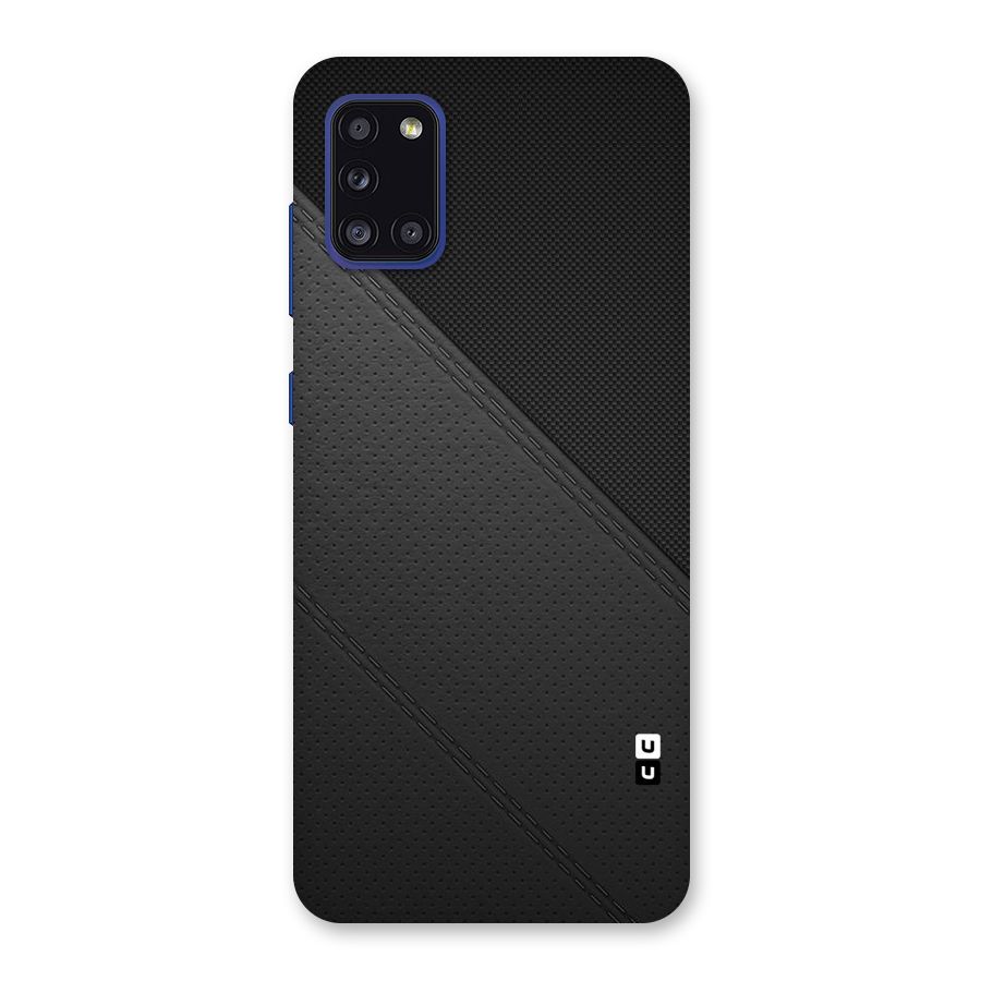 Black Polka Stripe Back Case for Galaxy A31