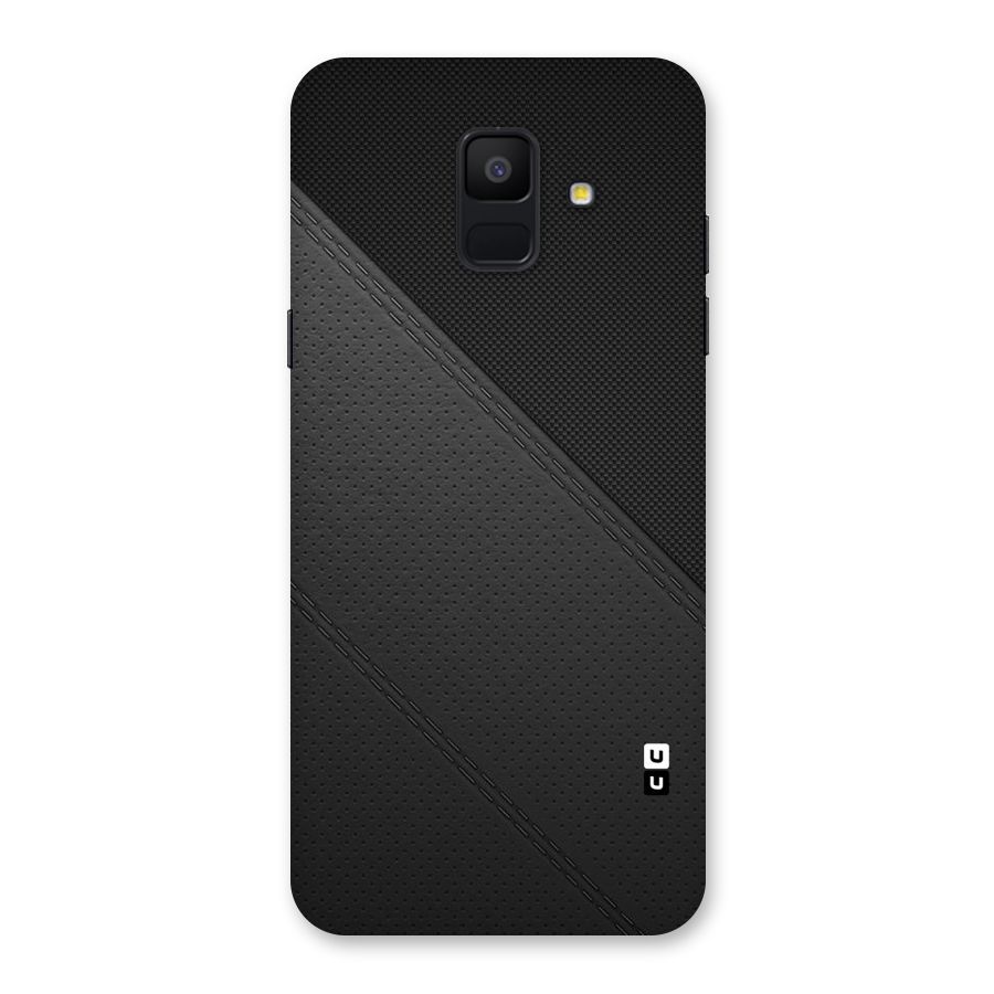 Black Polka Stripe Back Case for Galaxy A6 (2018)
