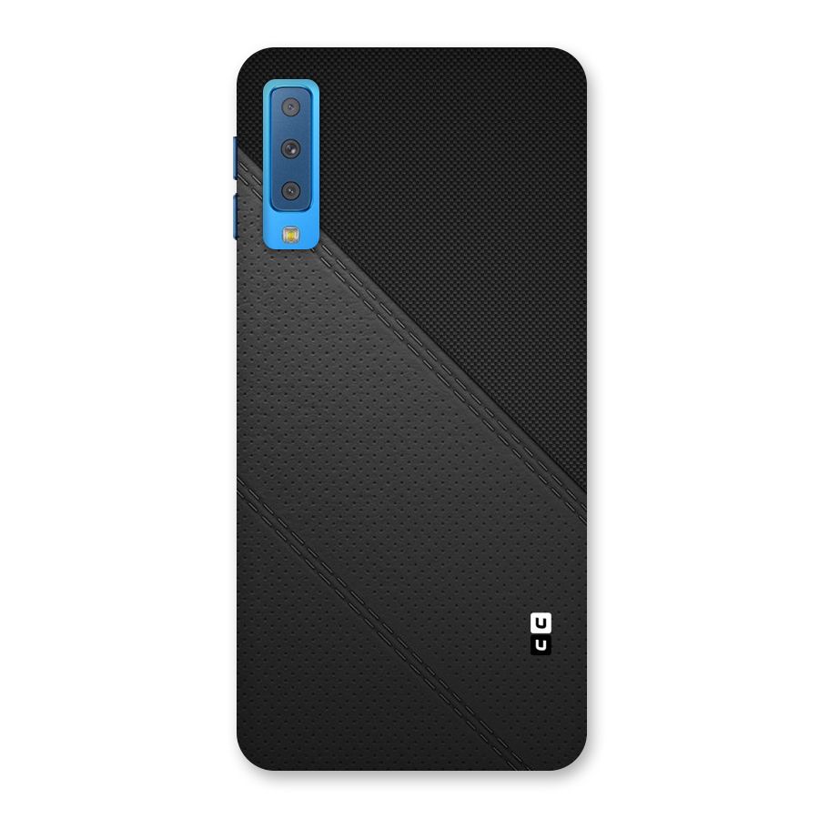 Black Polka Stripe Back Case for Galaxy A7 (2018)