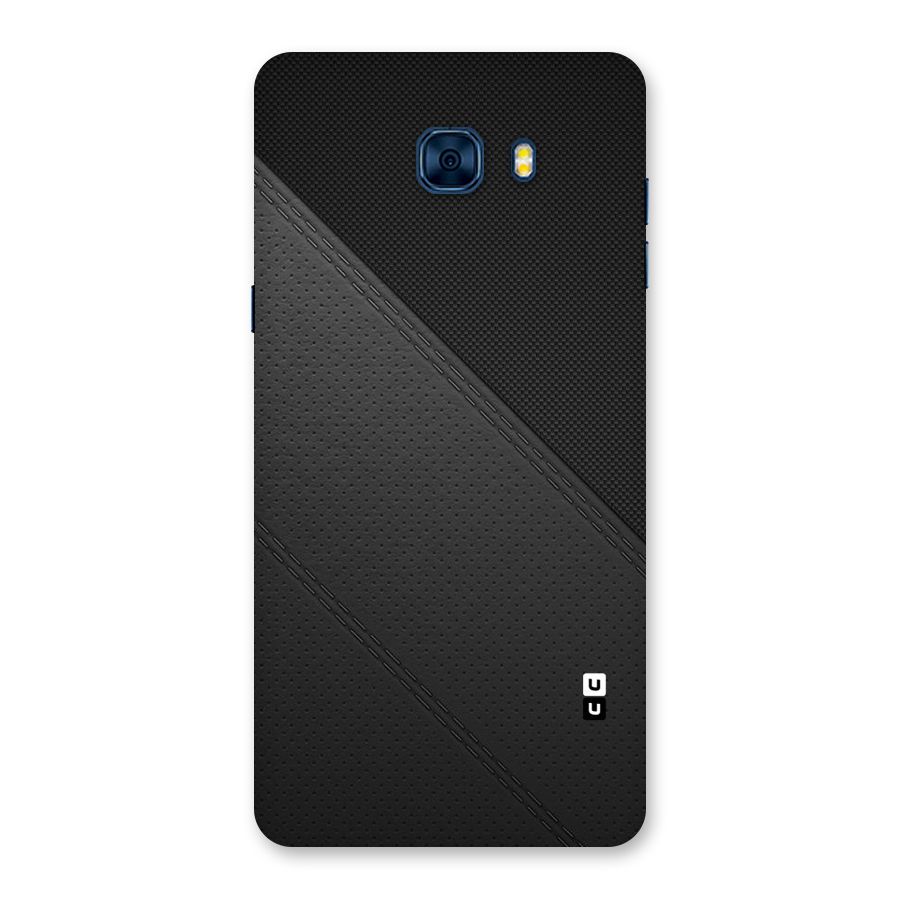 Black Polka Stripe Back Case for Galaxy C7 Pro