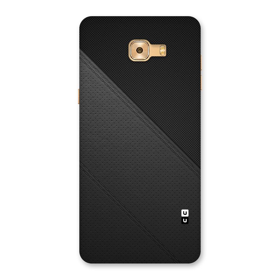 Black Polka Stripe Back Case for Galaxy C9 Pro