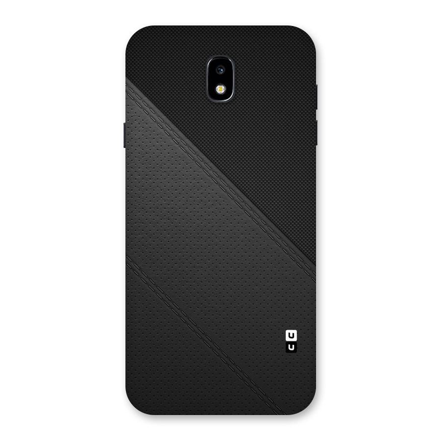 Black Polka Stripe Back Case for Galaxy J7 Pro
