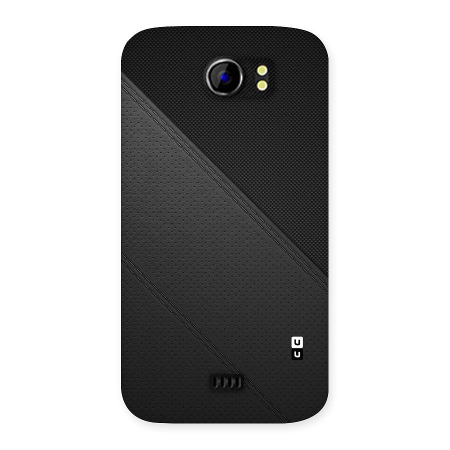 Black Polka Stripe Back Case for Micromax Canvas 2 A110
