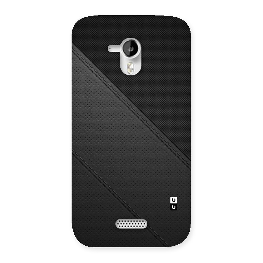 Black Polka Stripe Back Case for Micromax Canvas HD A116