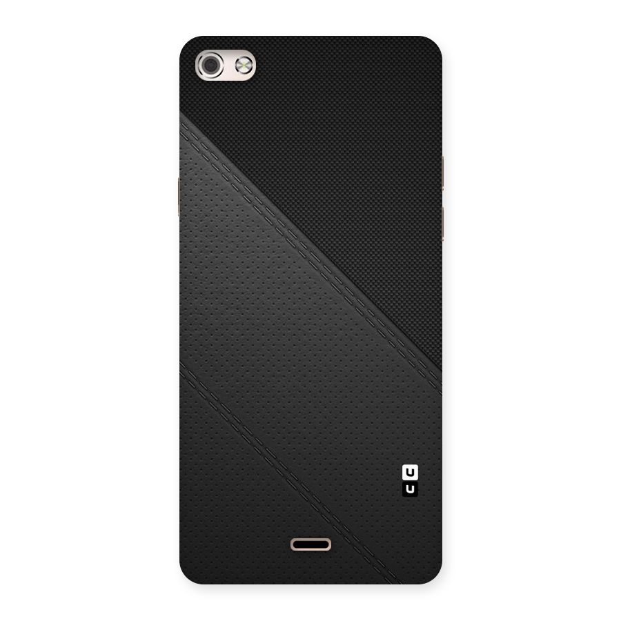 Black Polka Stripe Back Case for Micromax Canvas Silver 5
