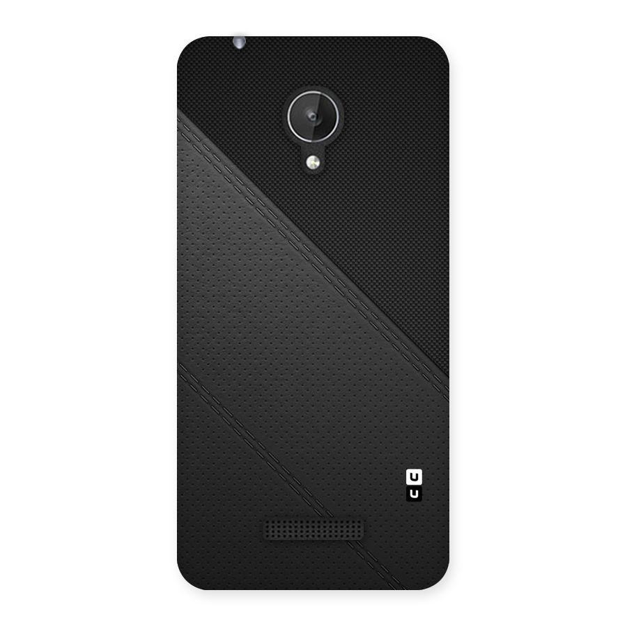 Black Polka Stripe Back Case for Micromax Canvas Spark Q380