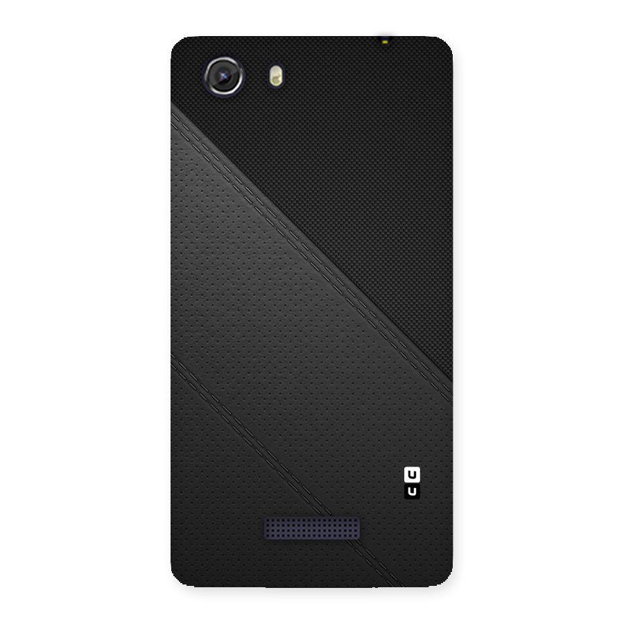 Black Polka Stripe Back Case for Micromax Unite 3