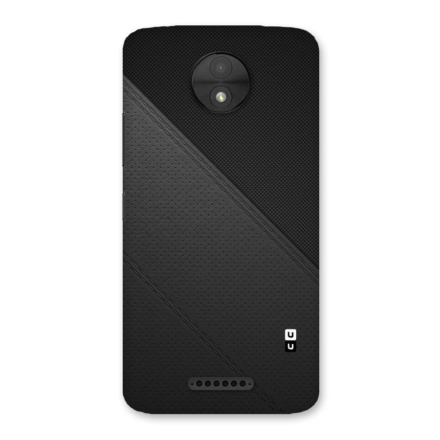 Black Polka Stripe Back Case for Moto C
