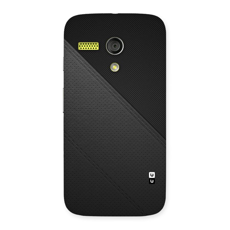 Black Polka Stripe Back Case for Moto G