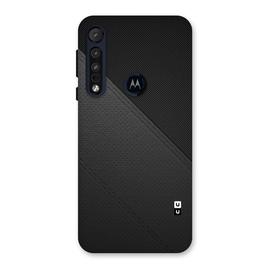 Black Polka Stripe Back Case for Motorola One Macro