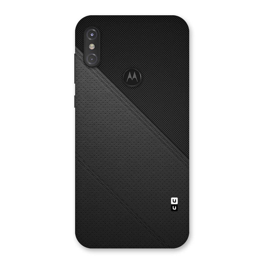 Black Polka Stripe Back Case for Motorola One Power